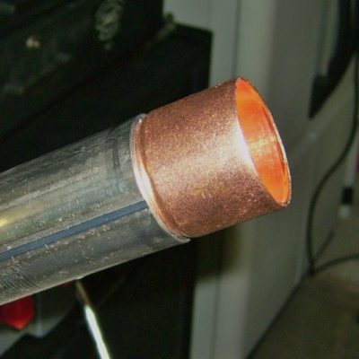 Baffle and copper fitting Inside tailpipe