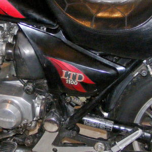 Original side covers on project bike