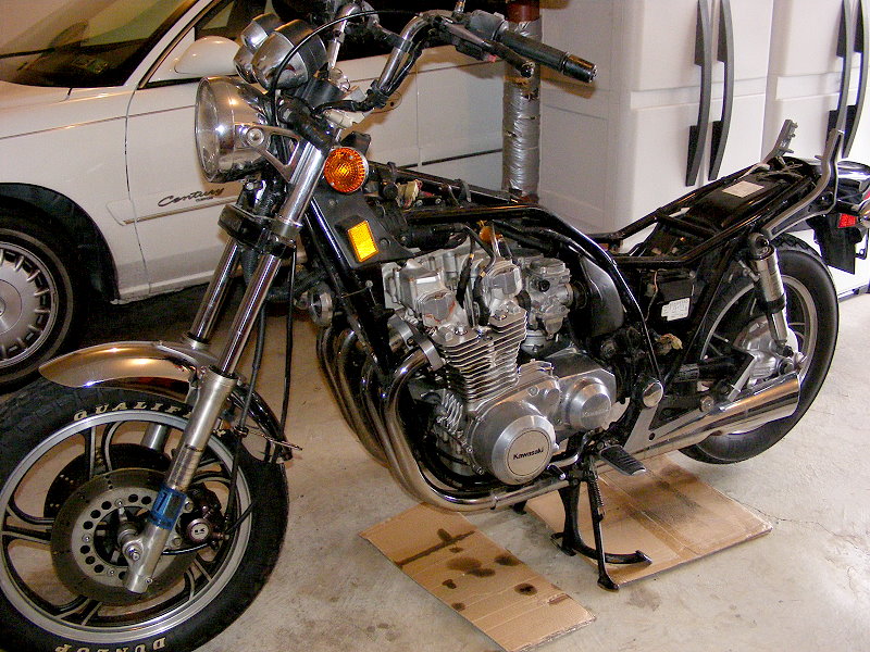 Stripped-down project bike