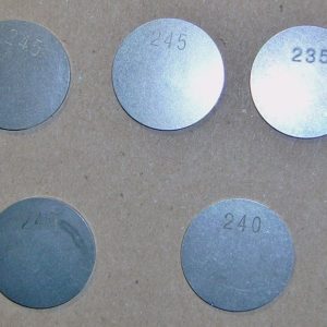 Shims for adjusting valve clearances