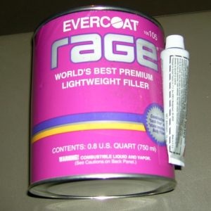 Evercoat Rage body filler for tank repairs